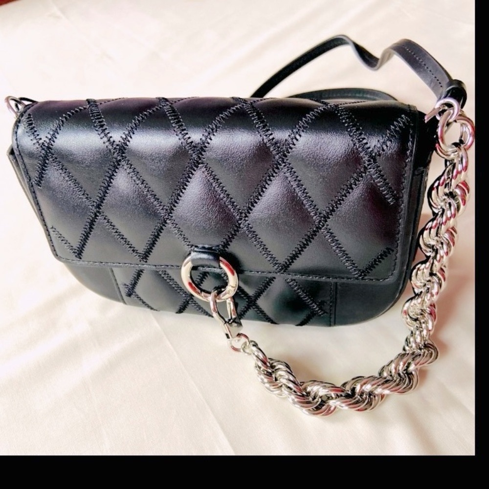 Dorathee Schumacher Chain Handbag/Crossbody Bag, Lambskin Gorgeous Quilted